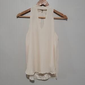 Haute Hippie Sleeveless Silk V-Neck Blouse, Antique Ivory